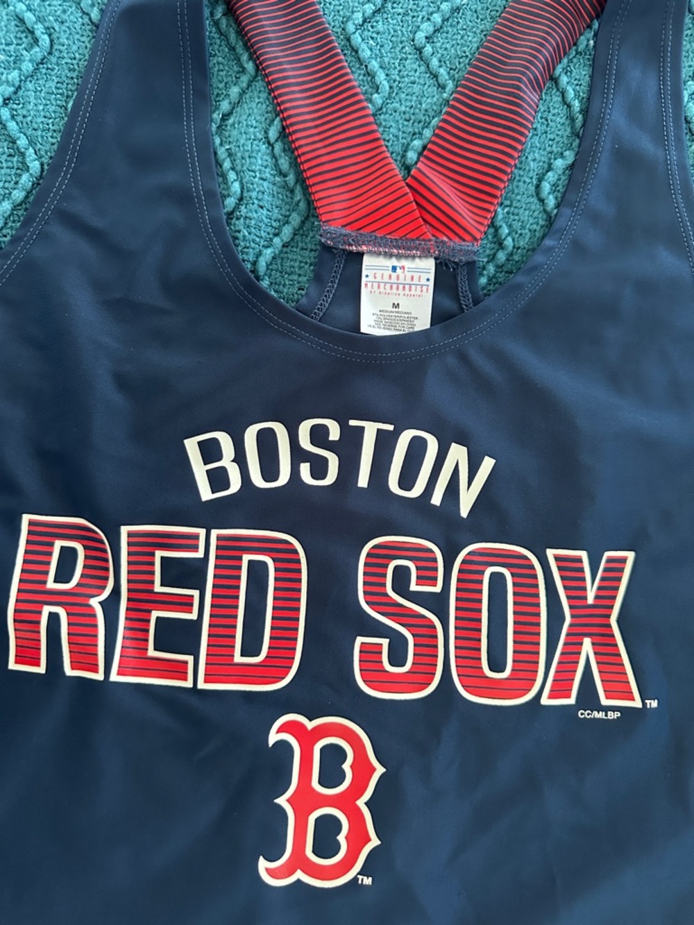 Genuine Merchandise Navy Boston Red Sox Tank Top with Red Accents NWT women’s - Picture 2 of 5